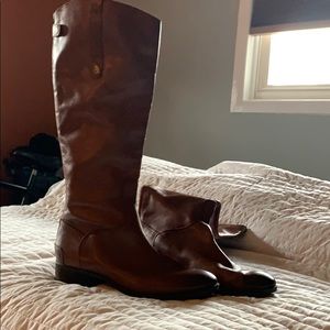 LEATHER BROWN TO YOUR KNEE BOOTS